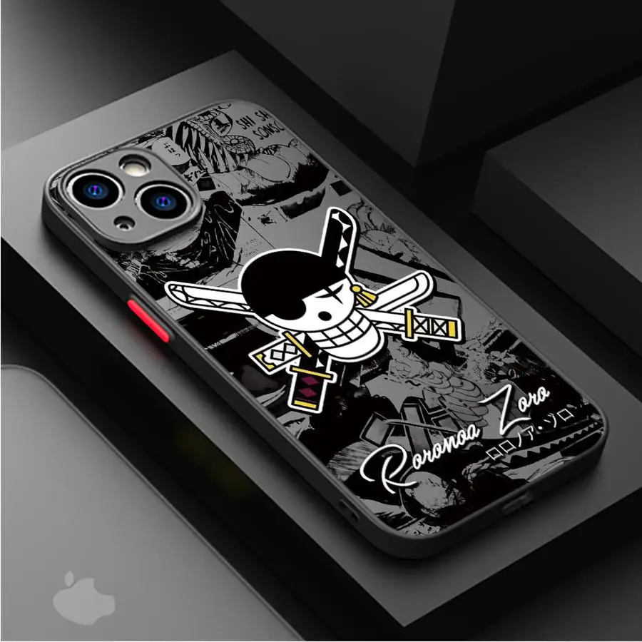 One Piece Anime Phone Case for Apple iPhone 7 8 Plus 13 Mini 12 XS Max 15ProMax 11 Pro SE XR 16 14 Matte Cover