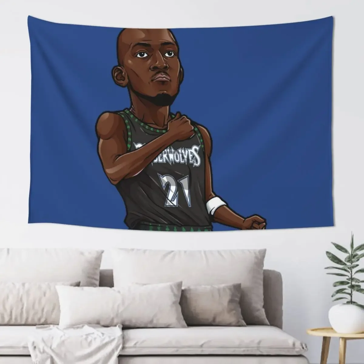 Кевин garnett 21 художественный гобелен в стиле чиби ковер на стене украшение стену