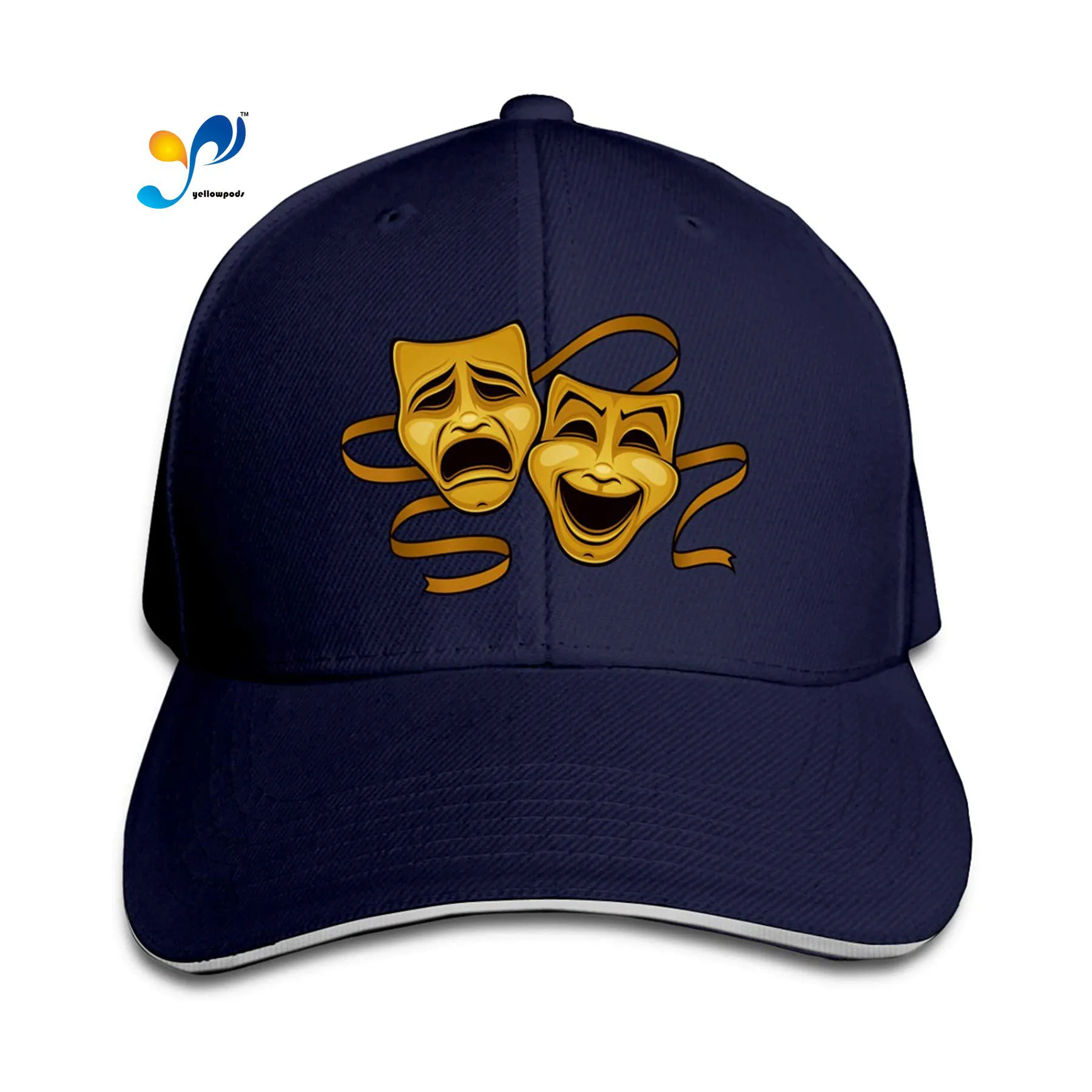 

Comedy Tragedy Drama Theater Masks Hat Mans Woman's Sun Hat Sandwich Casquette Moto Gp Baseball Cap