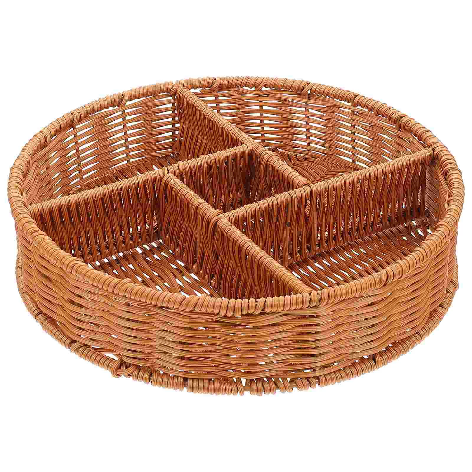 

Tea Tray Fruit Nut Gift Basket Food Serving Holder Nut Tray Woven Storage Box Coffee Table Jewelry Display Tray