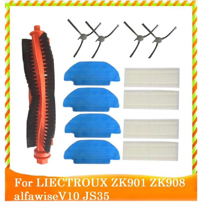 

For LIECTROUX ZK901 ZK908 Alfawisev10 JS35 Robotic Vacuum Cleaner Replacement Attachment Parts