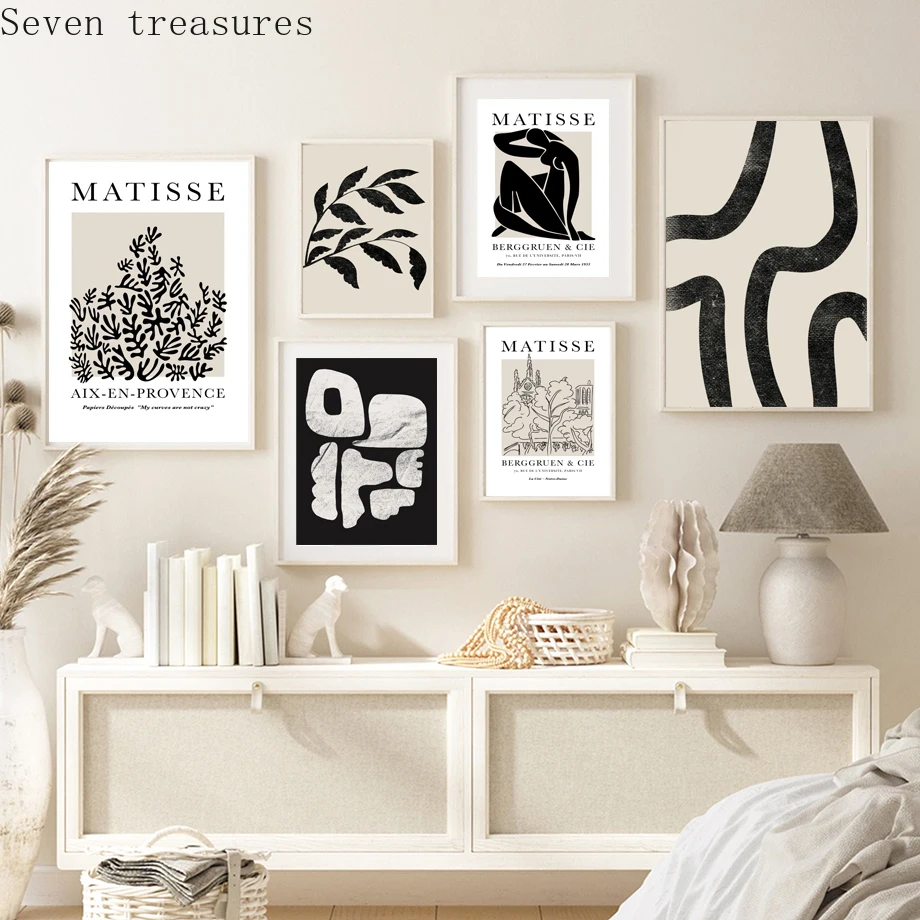 

Matisse Line Drawing GeometricAbstract Nordic Posters and Prints Wall Art Canvas Painting Wall Pictures for Living Room Decor