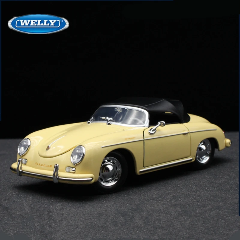 

Welly 1:24 Porsche 356A Speedster Alloy Sports Car Model Diecasts Metal Classic Race Car Vehicles Model Simulation Kids Toy Gift