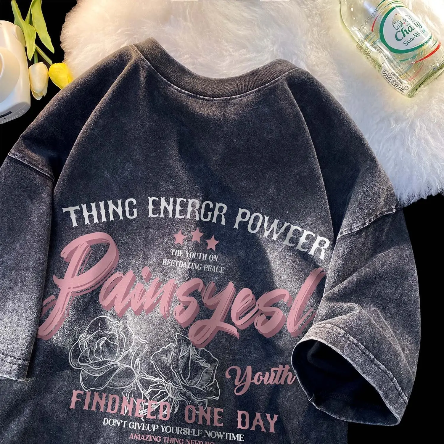 Футболки в стиле американской Хай-стрит потертые хип-хоп женские шикарные