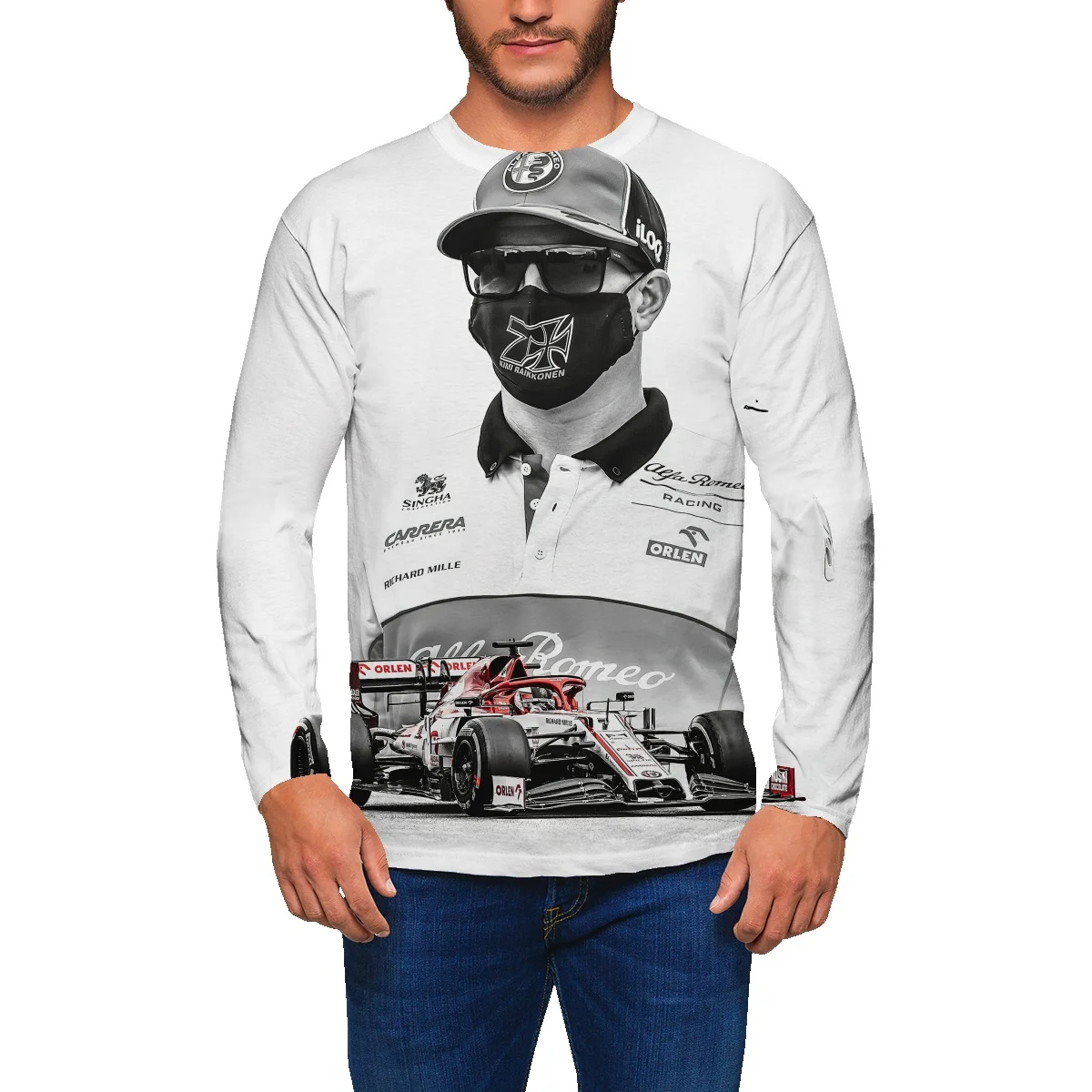 

Футболка мужская с длинным рукавом, трендовая Свободная рубашка с оборками в стиле Хай-стрит, красивая трендовая удлиненная сорочка youth sense, ...