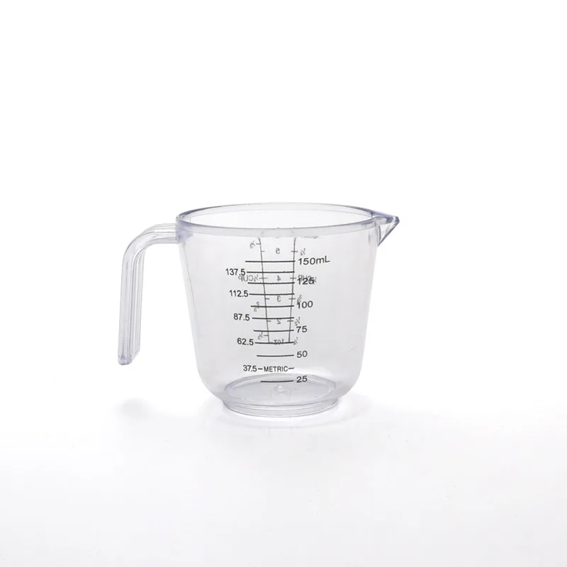 

Кухонная мерная чашка для выпечки, большая емкость 150 мл/300 мл/600 мл/1000 мл, зеркальная пластиковая чашка, кухонный измерительный инструмент