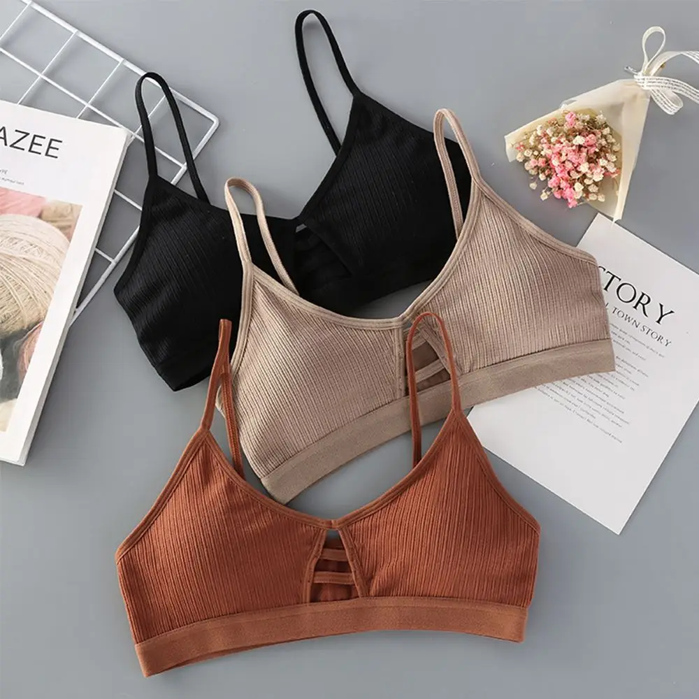 

Fashion Soft Push Up Seamless Comfortable Hollow Out Underwear Wireless Bra Bralette Thread Bra