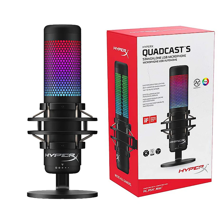 

Original HyperX QuadCast S Computer Live Microphone Professional E-Sports RGB wired USB Microphone