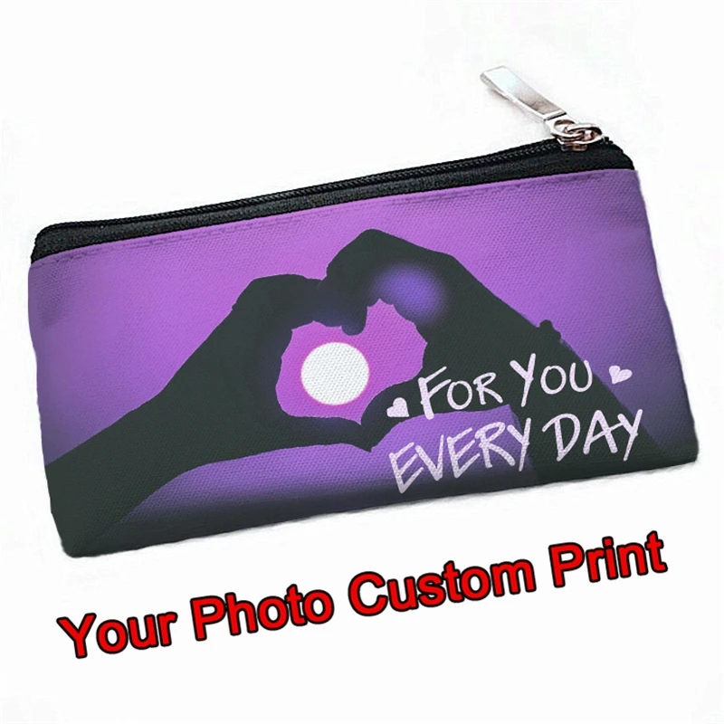 

Personalized Pencil Bag Custom Printed pen punch canvas Cosmetic Portable DIY Craft Gift for Office School Teen Girl Boy 005