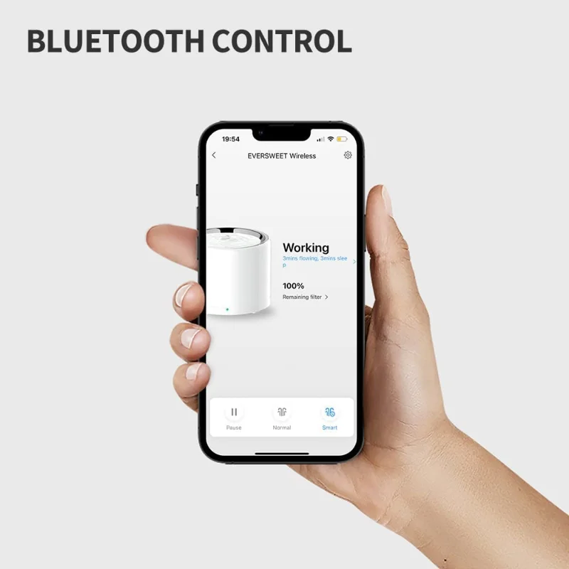 Фото PETKIT EVERSWEET Wireless SUS304 Умный диспенсер для воды для домашних животных с мониторингом через приложение Объемная вода и состояние фильтра Фонтан для воды Cat №4