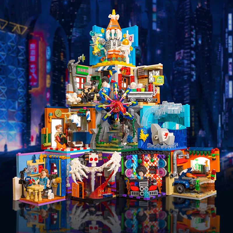 

Детский конструктор, набор строительных блоков, модель, фигурки «сделай сам», 4 направления, блокировка, обучающие игрушки для детей и взрос...