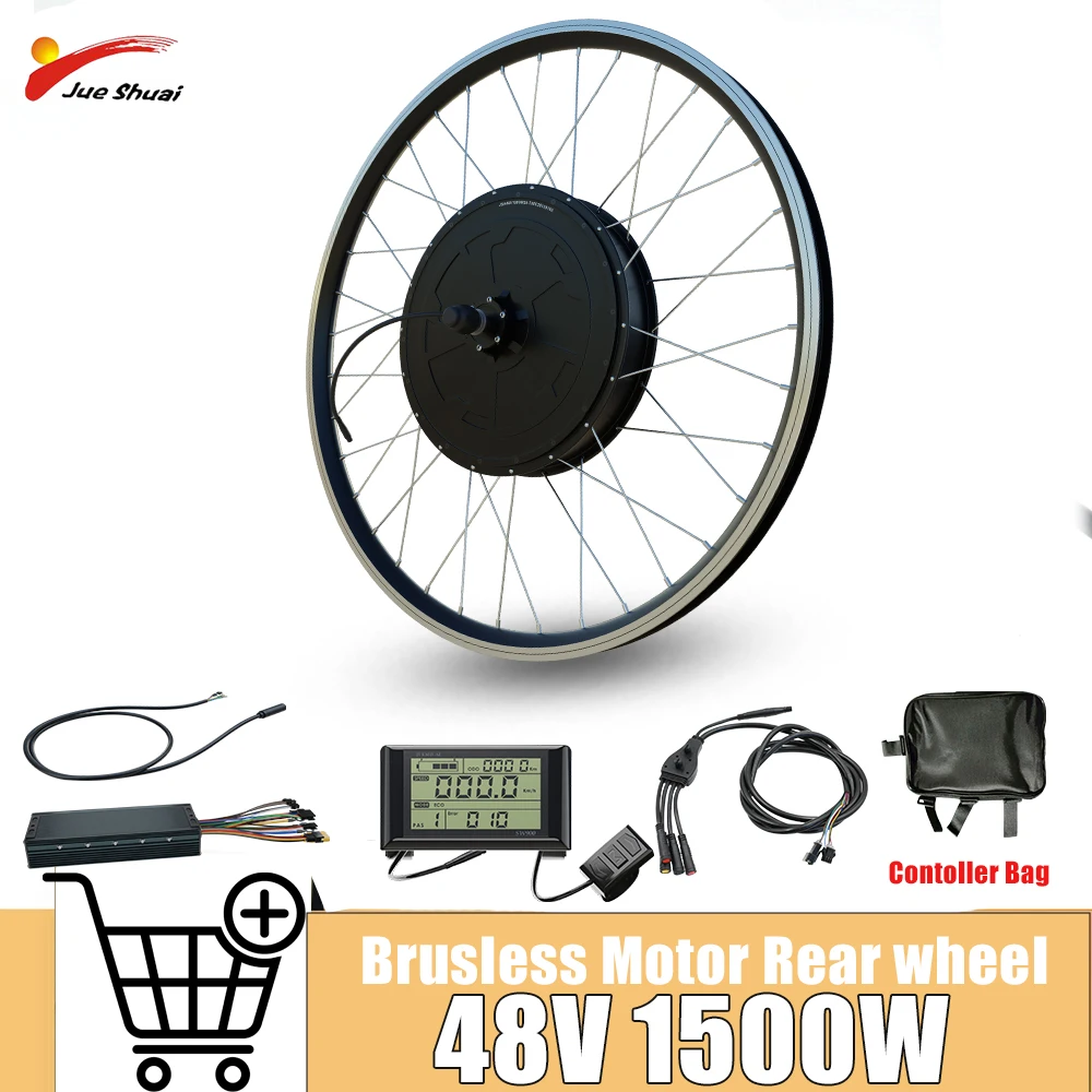 

Electric Bicycle Motor 48V 1500W Rear e-Bike Brushless Motor Wheel Hub Motor For Ebike Conversion Kit 20inch 24inch 26inch 700C