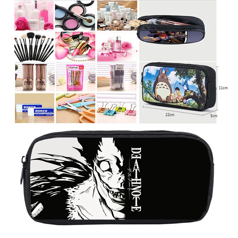 

3D Anime Death Note Pencil Case Shinigami Ryuk School Supplies Cosmetic Cases Japanese Manga Yagami Travel Organizer Makeup Bag