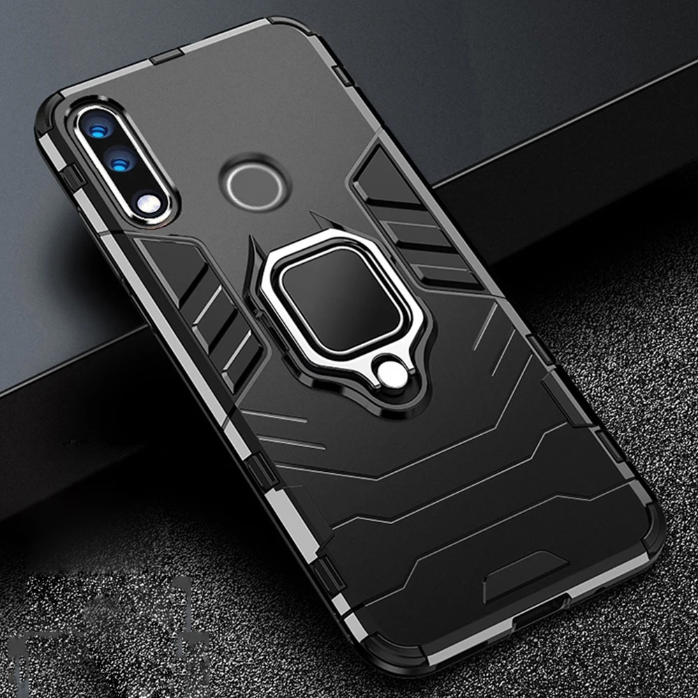 

For Honor 9X 9 X Premium Case Armor PC Cover Metal Ring Holder Phone Case For Huawei Honor 9X STK-LX1 Cover Shockproof Bumper