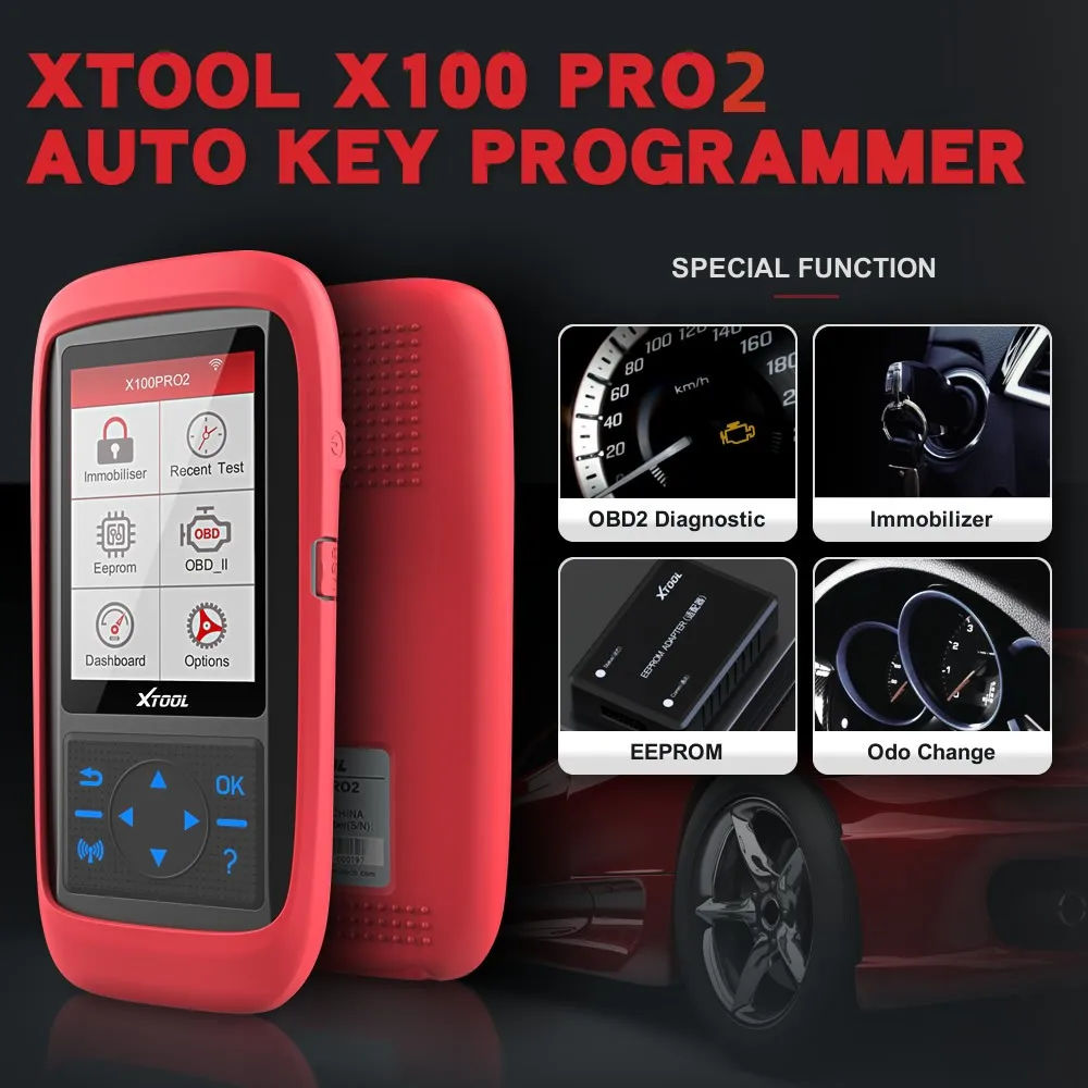 

Xtool X100 Pro2 Auto Key ECU Programmer Mileage Adjustment X100 Pro 2 OBD2 Car Diagnostic Tool with EEPROM Code Reader Scanner