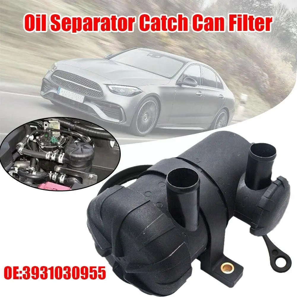 

Air Oil Separator,Universal Oil Catch Can Reservoir Tank Stainless Breather Filter Kit for Ventilation 3931030955 Y8I2
