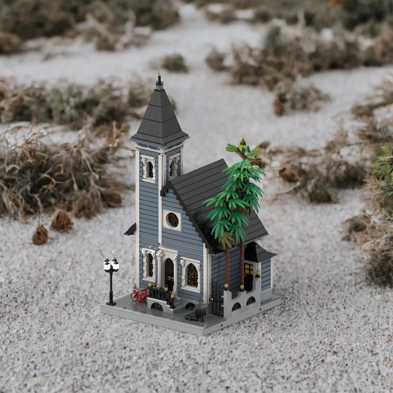 3586 деталей MOC: Модель церкви Нового Орлеана, конструктор, игрушка, рождественский подарок, развивающая игрушка, подарок на день рождения, креативный DIY-набор для сборки (art.: 3920dc833ce71) - 3920dc833ce71