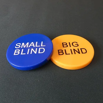 4PCS Texas Poker Chip Melamine Round Plastic Dealer Coins SMALL BLIND BIG BLIND DEALER All IN Set Coin Buttons Game 4