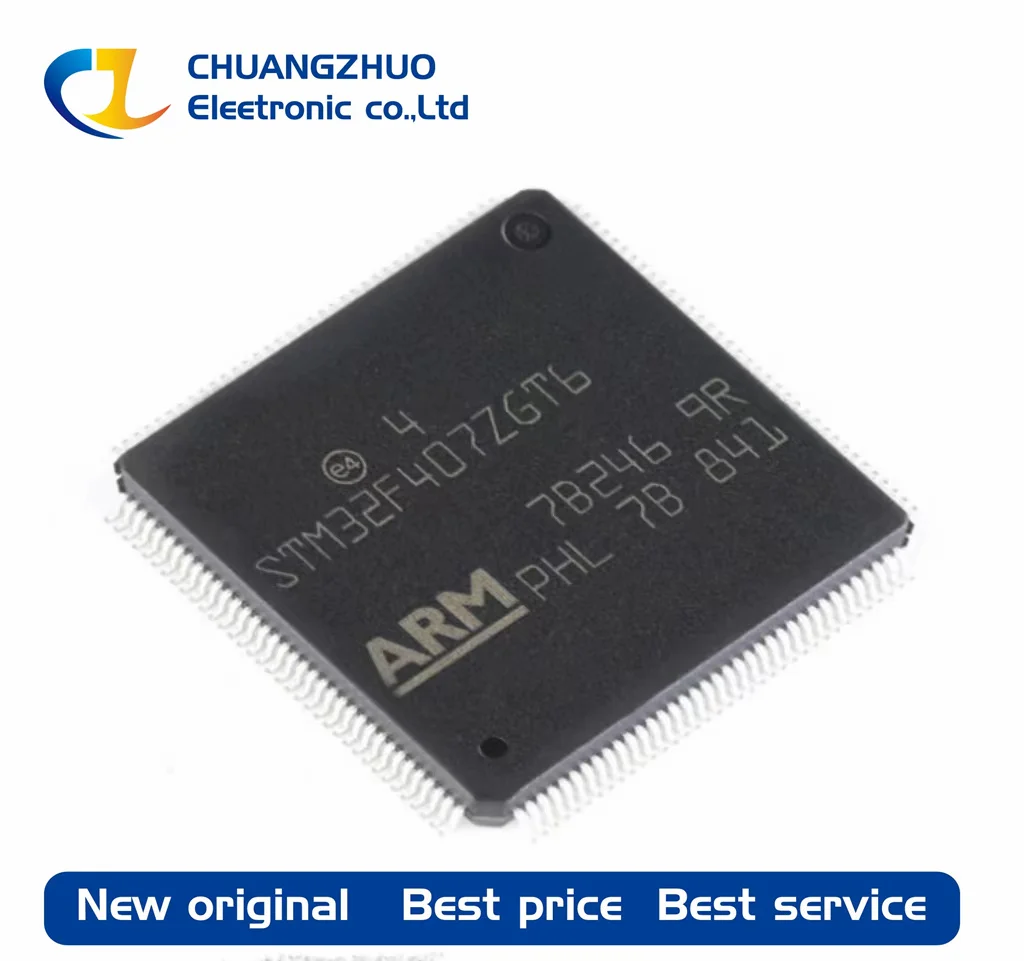 

Новый оригинальный микроконтроллер STM32F407ZGT6, 1 Мб, ARM, 168 КБ, 114 МГц, флэш-память, МБ (20x20)