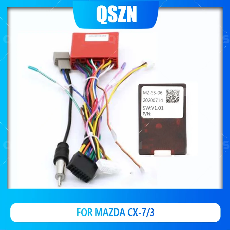 

QSZN DVD Canbus Box MZ-SS-06/MZ-SS-02/RP5-MZ-002 For 2014 MAZDA/CX-7/3 din Harness Wiring Cables Car Radio Stereo