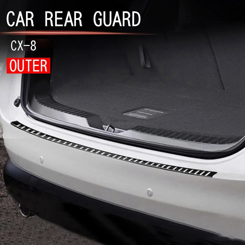 

Car Rear Bumper Trunk Guards Trunk Anti-Scratch Guards Rear Bumper Trim Cover For Mazda CX-8 2018-2021