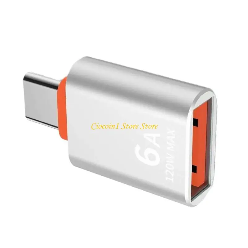 Фото A3PC Прочность Металлический адаптер типа C в USB-адаптер OTG Конвертер для быстрой передачи данных 120 Вт 6А Зарядка и №3