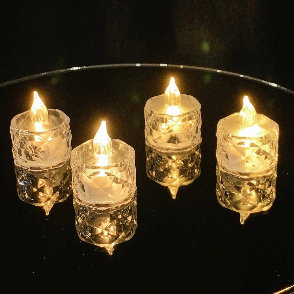 

LED Candle Tealight 24PCS Creative Wishing Proposal Candle Proposal Decoration New Year Decoration Atmosphere LED Night Light