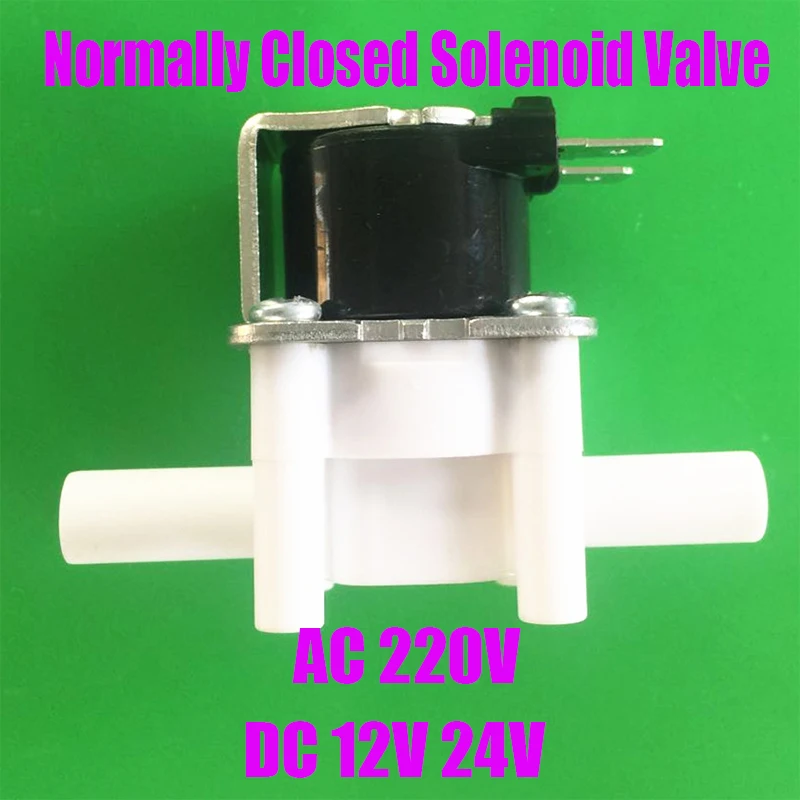 

0.02-0.8mpa Normally Closed Water Inlet Solenoid Valve DC 12V 24V AC 220V Plastic Valve Controller Dispenser Flow Switch 12volts