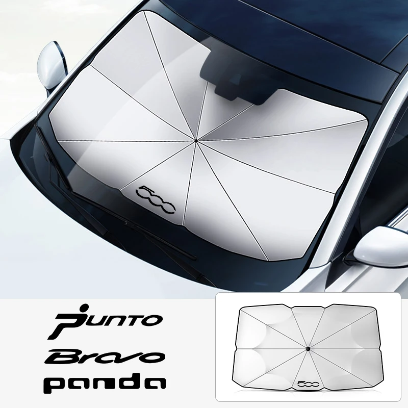 

Customize For Fiat 500 500e PANDA PUNTO SEICENTO SIENA ARGO BRAVO FREEMONT IDEA LINEA portable Foldable Car Sunshade Umbrella