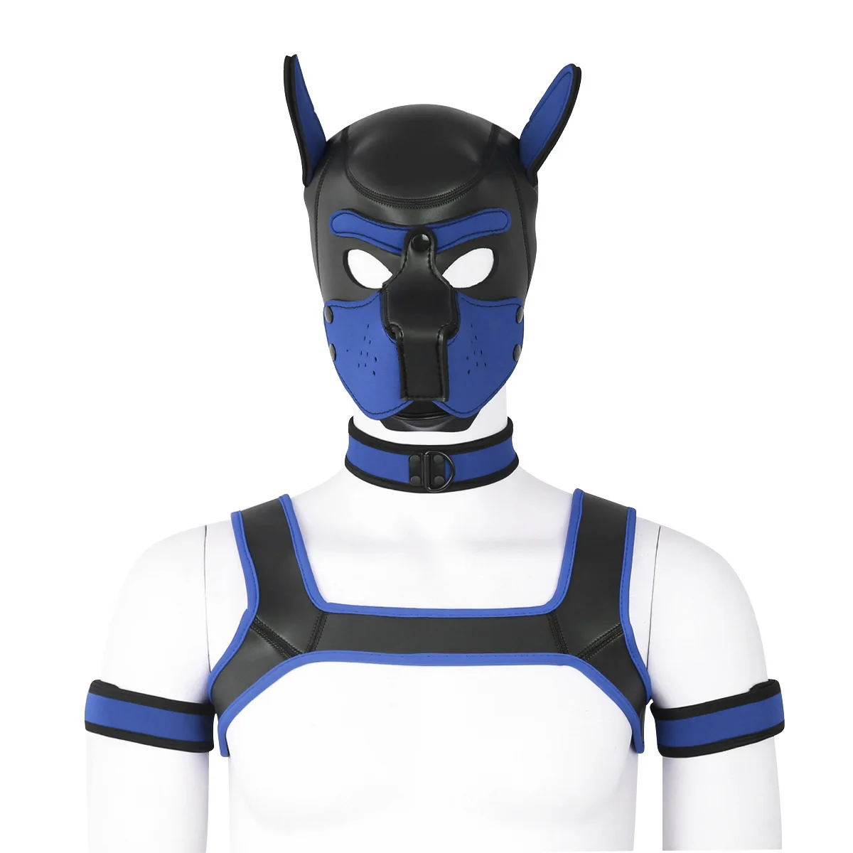 

BDSM Bondage Dog Mask,Fetish Slave Full Head Restraint Neoprene Puppy Hood,Dog Neck Collar Roleplay SM Sex Toys For Couples Shop