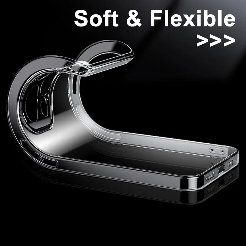 Прозрачные чехлы для телефонов iPhone 14 13 12 11 X XR Xs Max Pro mini прозрачная задняя крышка