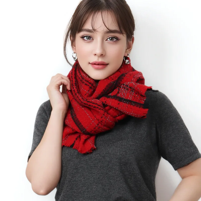 Новинка 2024 шарф из 100% шерсти внутренней Монголии осенне-зимний женский