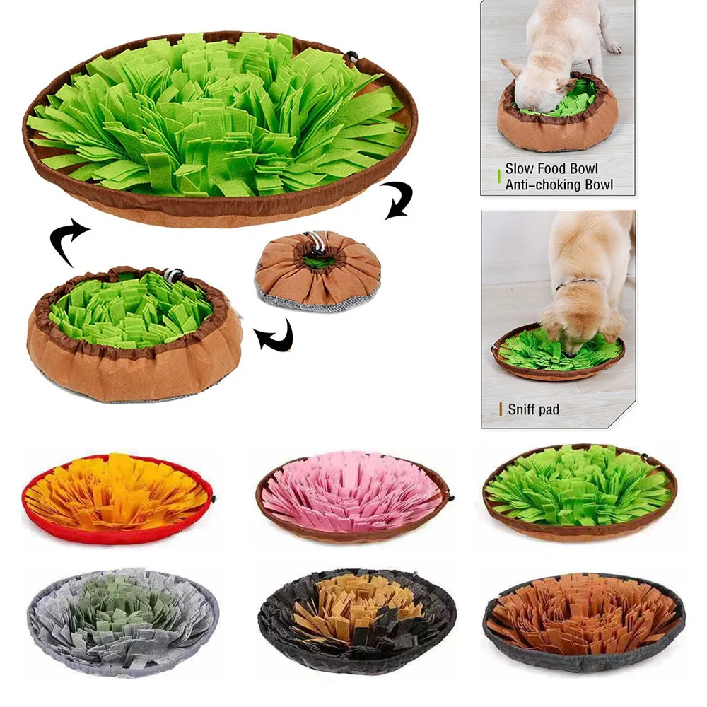 

Dogs Snuffle Mat Pet Leak Food Anti Choking Mat Cat Dog Training Blanket Nose Work Toy Pet Slowing Feeding Intelligence Mat