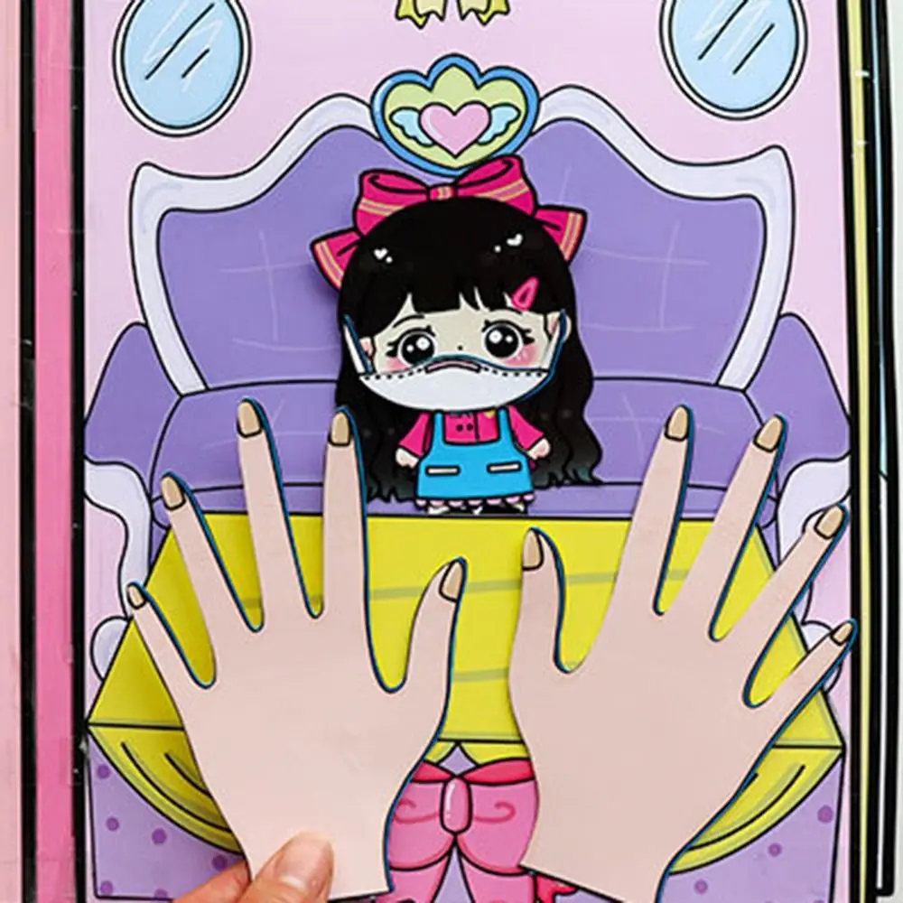 Фото Развивающая интерактивная книжка-игрушка 3D Nail Shop: Монтессори-пазлы, наклейки, игры для раннего развития и творчества №4