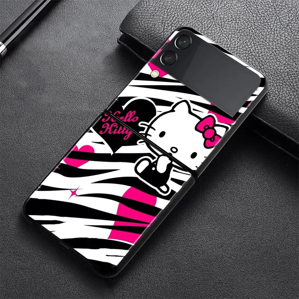Популярный чехол Hello Kitty с рисунком для Samsung Galaxy Z Flip3 5G ZF3 жесткий телефона из