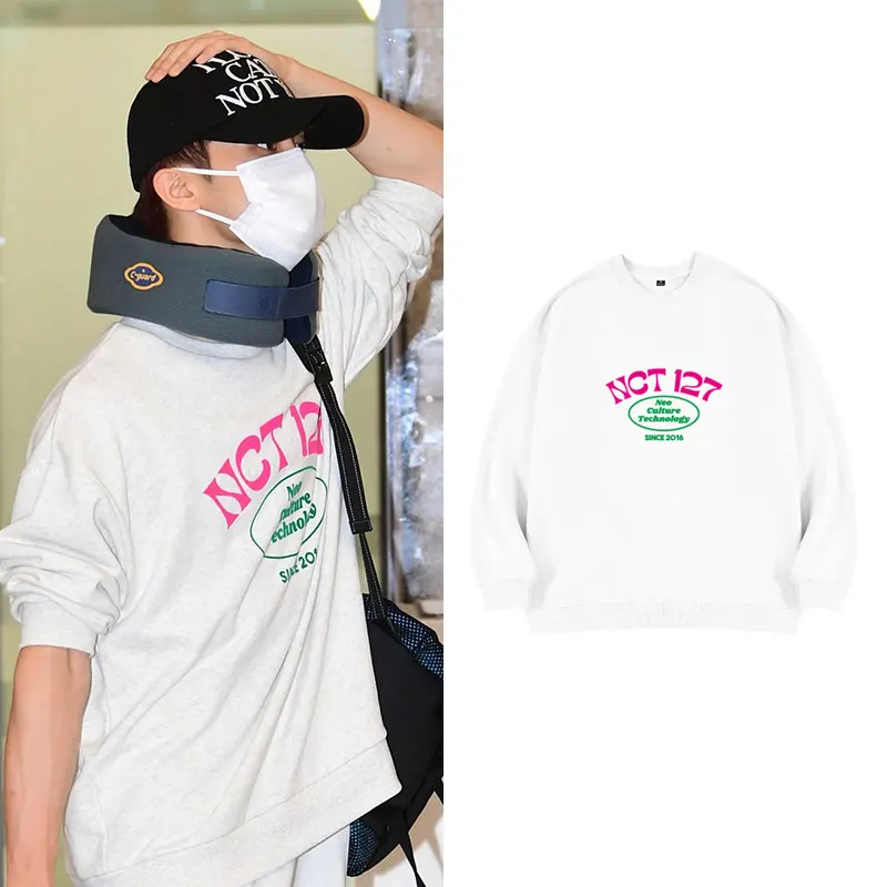 

New Korean Fashion Kpop NCT U 127 Concert Album Sweatshirts Pullovers Women Men Casual Long Sleeve Hoodie Sweatshirts Streetwear