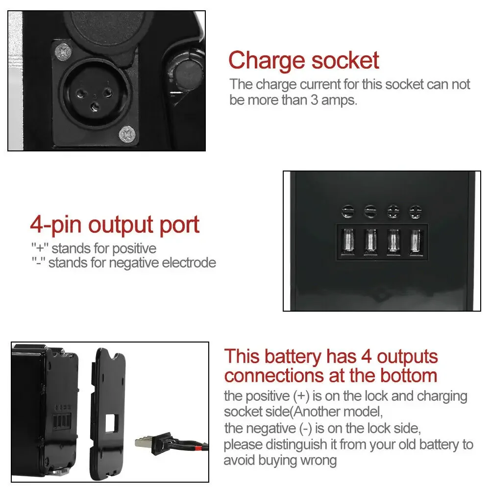 Аккумулятор 48 В литиевая батарея для электровелосипеда 13 Ач двигателя 750 Вт