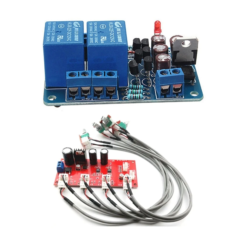 

1 Set Speaker Protection Board Component Diy Kit & 1 Pcs AD828 Stereo Preamp Amplifier Board