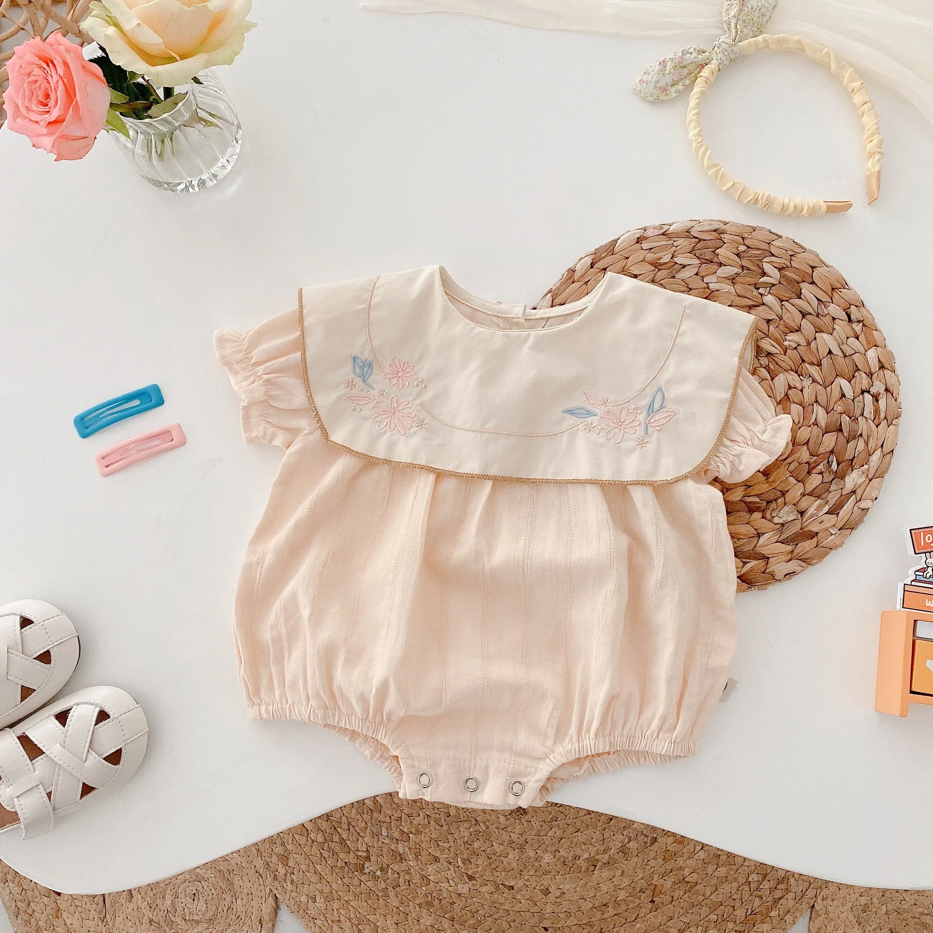 

Коллекция 2022 года, летние комплекты из 2 предметов для маленьких мальчиков и девочек хлопковая футболка с короткими рукавами и круглым воро...