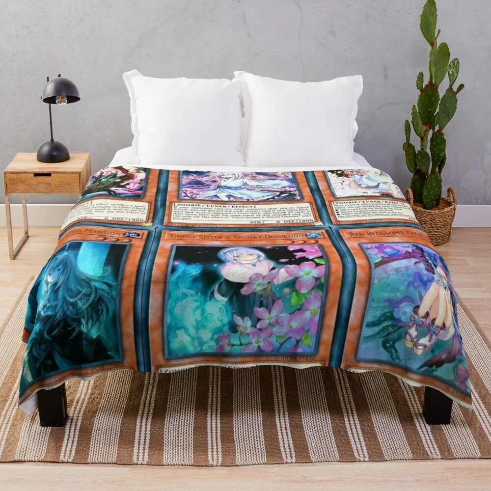 

Роскошное клетчатое фланелевое одеяло в винтажном стиле в стиле бохо с изображением призрачной девушки, ручные ловушки, пепельный цвет, рад...