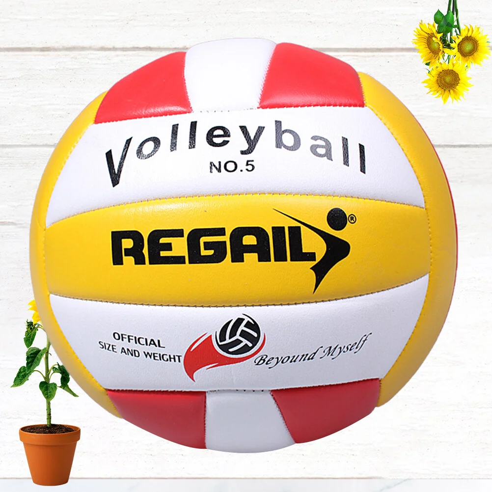 

1PC Standard Volleyball Ball PU Volleyball for Outdoor Training Games (Red)