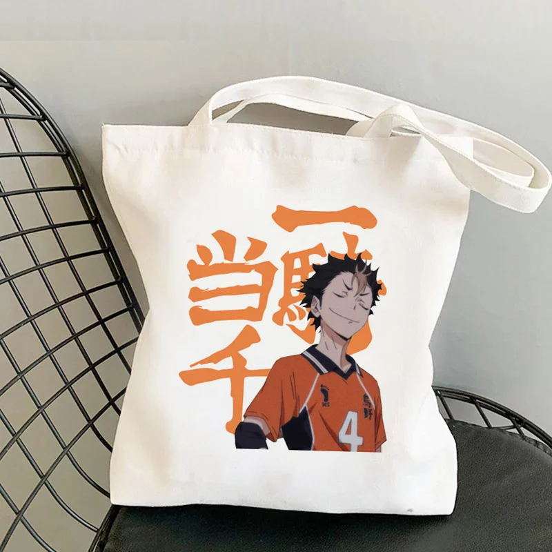 

Haikyuu сумка для покупок, сумка-тоут, сумка из джута, Хлопковая сумка, сумка ecobag, сумка-тоут, многоразовая сумка, холст