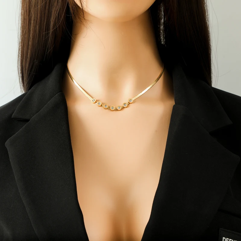 EILIECK 316L нержавеющая сталь римские цифры циркон ожерелье браслет серьги для