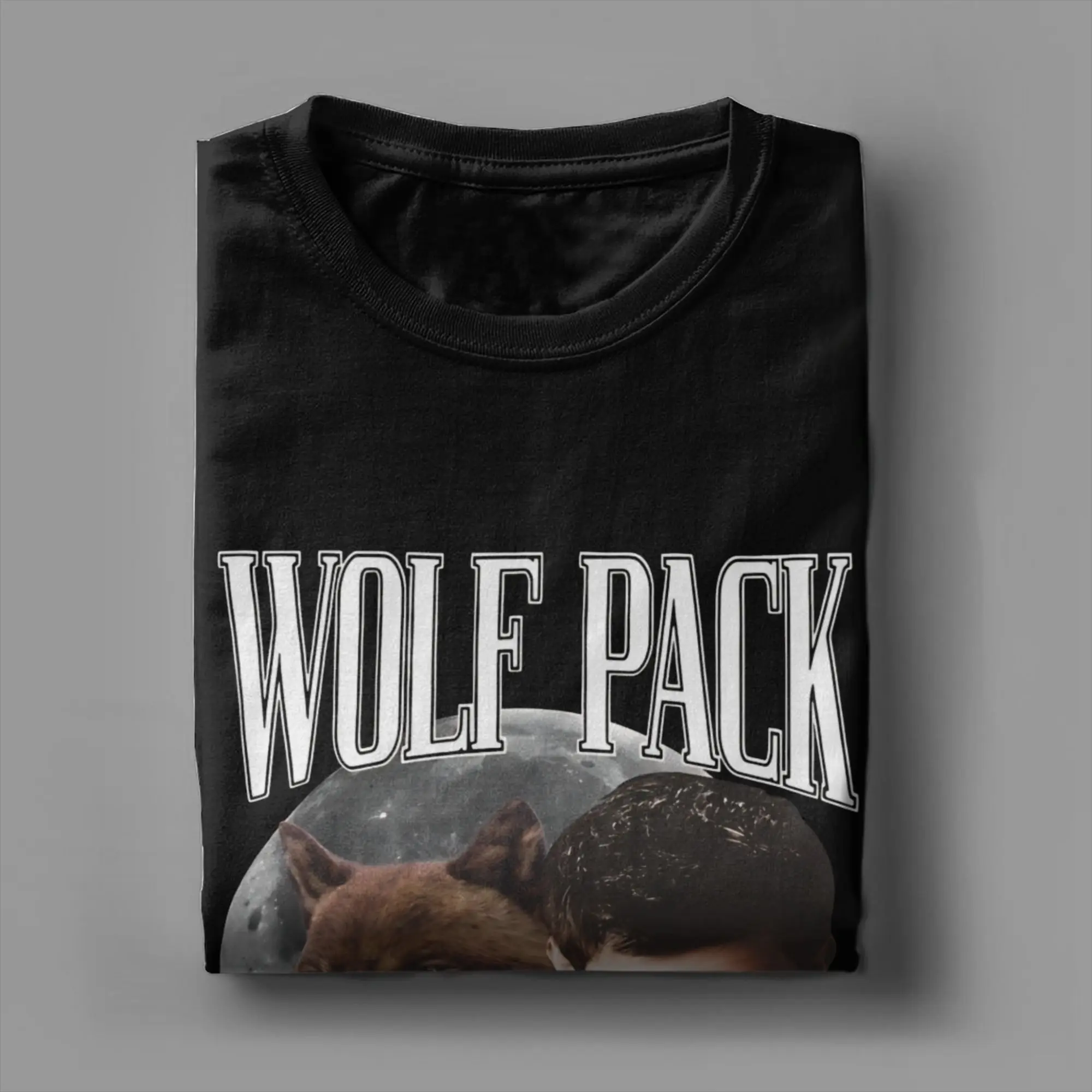 Фото Футболка из хлопка Twílíght Saga Jacob Wolf Pack для мужчин, летняя, в стиле Y2K, с круглым вырезом, трендовая, оверсайз, свободного кроя №4
