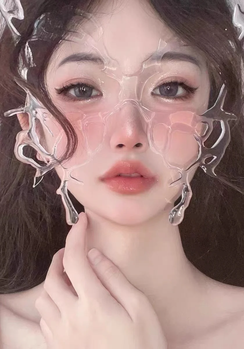 Маска из смолы ручной работы COS в старинном стиле головной убор для макияжа с