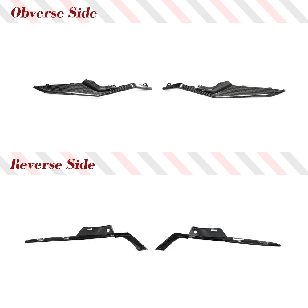 Для Chevrolet Corvette C8 Z06 2020-2024 настоящий карбоновый передний бампер сплиттер Canards