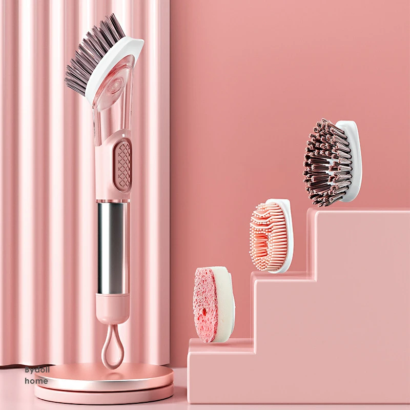 

Cleaning Tools Silicone Dish Brush Kitchen Soap Dispenser Dishwashing Household