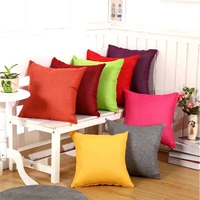 45x45cm thin linen solid color home office sofa seat cushion cover pillow case living room decor