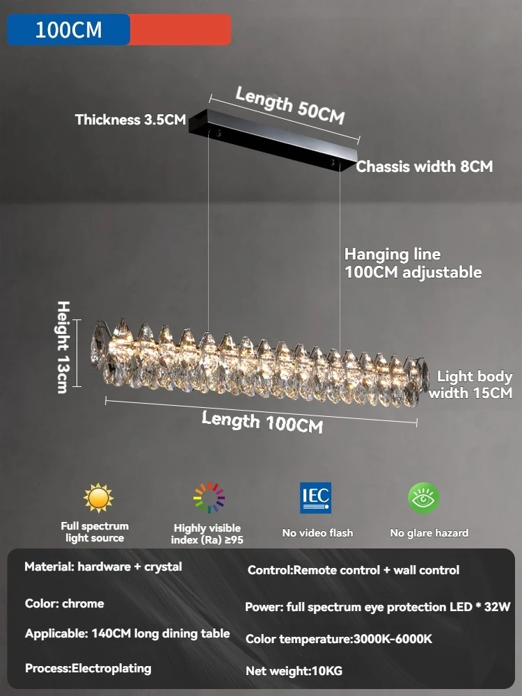 

Хромированная хрустальная люстра Artpad