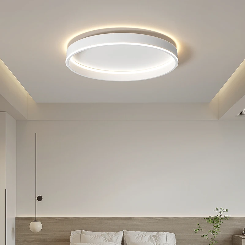 Minimalist Bedroom Led White Ceiling Lights Creative Round Study Room Living Ceiling Lamp Home Improvement Lamps And Lanterns